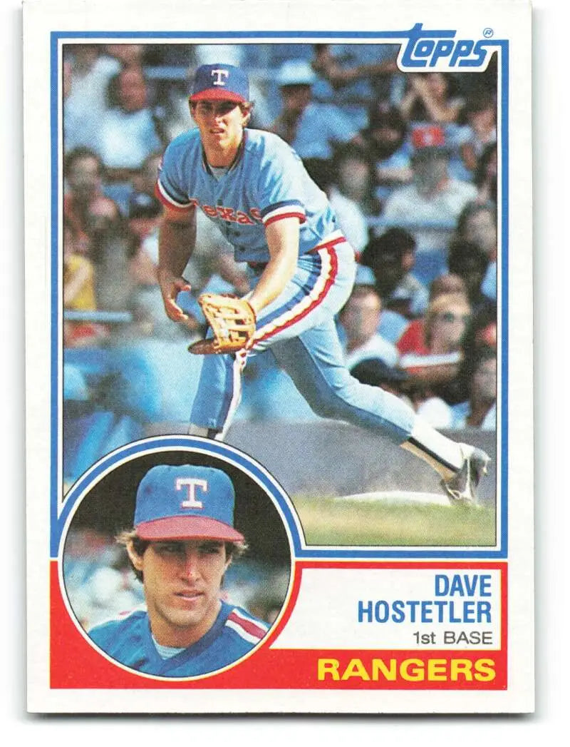 1983 Topps #584 Dave Hostetler EX Excellent RC Rookie Texas Rangers Baseball Card - Baseball Card Single