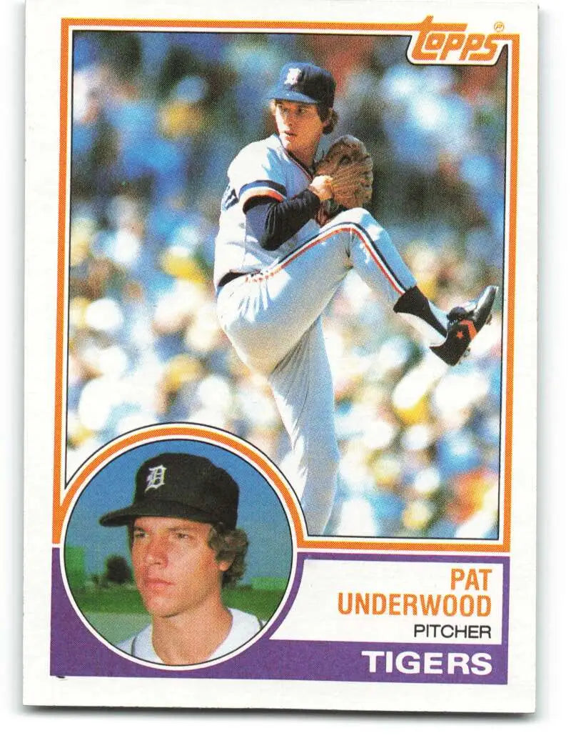 1983 Topps #588 Pat Underwood EX Excellent Detroit Tigers Baseball Card - Baseball Card Single