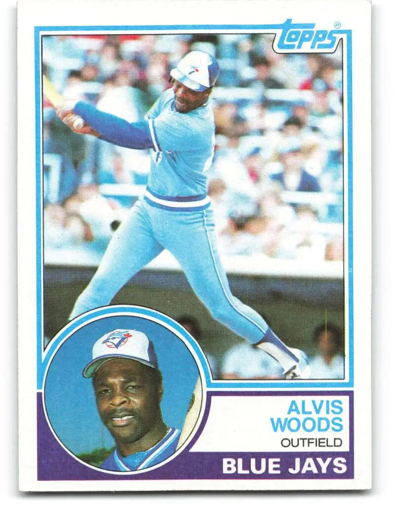 1983 Topps #589 Alvis Woods EX Excellent Toronto Blue Jays Baseball Card - Baseball Card Single