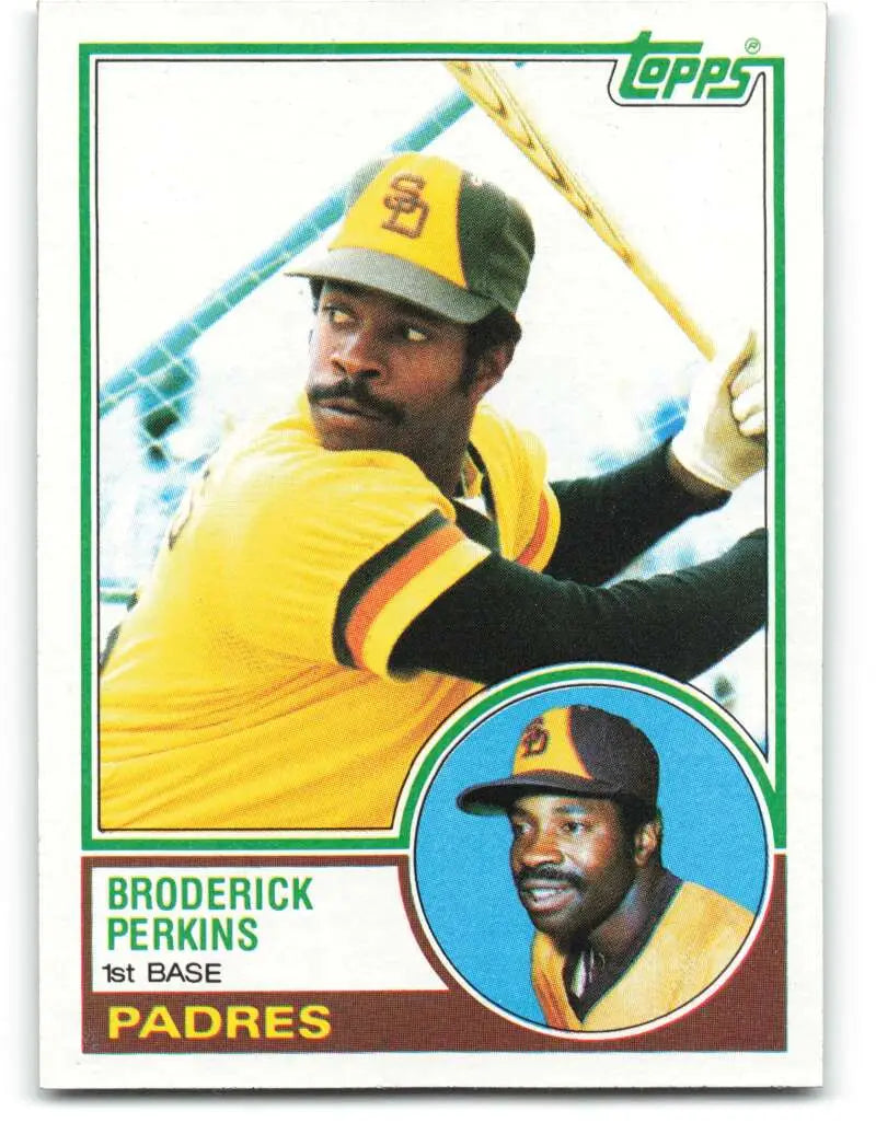 1983 Topps #593 Broderick Perkins EX Excellent San Diego Padres Baseball Card - Baseball Card Single