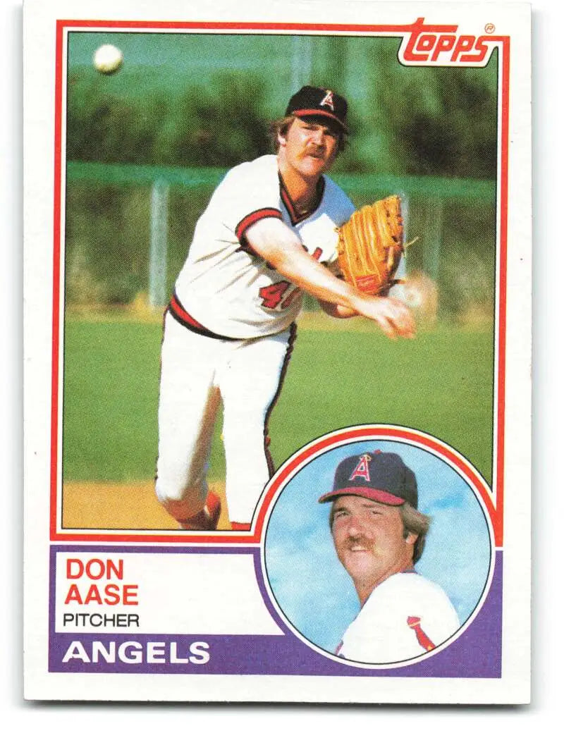 1983 Topps #599 Don Aase EX Excellent California Angels Baseball Card - Baseball Card Single