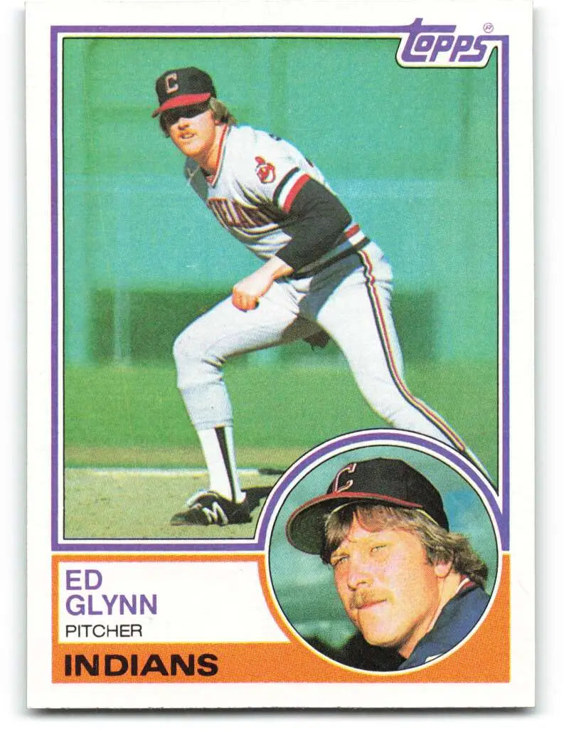 1983 Topps #614 Ed Glynn EX Excellent Cleveland Indians Baseball Card - Baseball Card Single