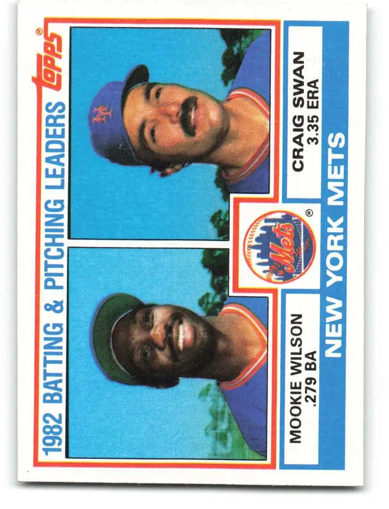 1983 Topps #621 Mookie Wilson/Craig Swan EX Excellent New York Mets Baseball Card