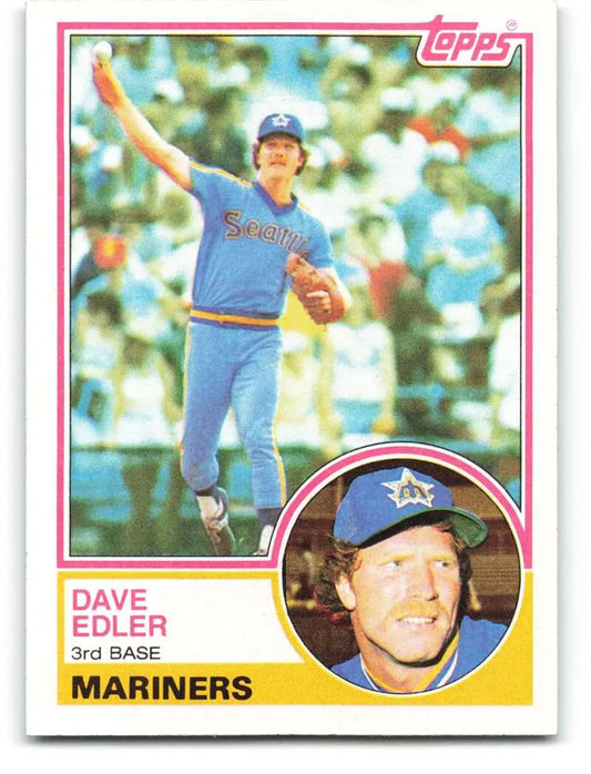 1983 Topps #622 Dave Edler EX Excellent Seattle Mariners Baseball Card - Baseball Card Single