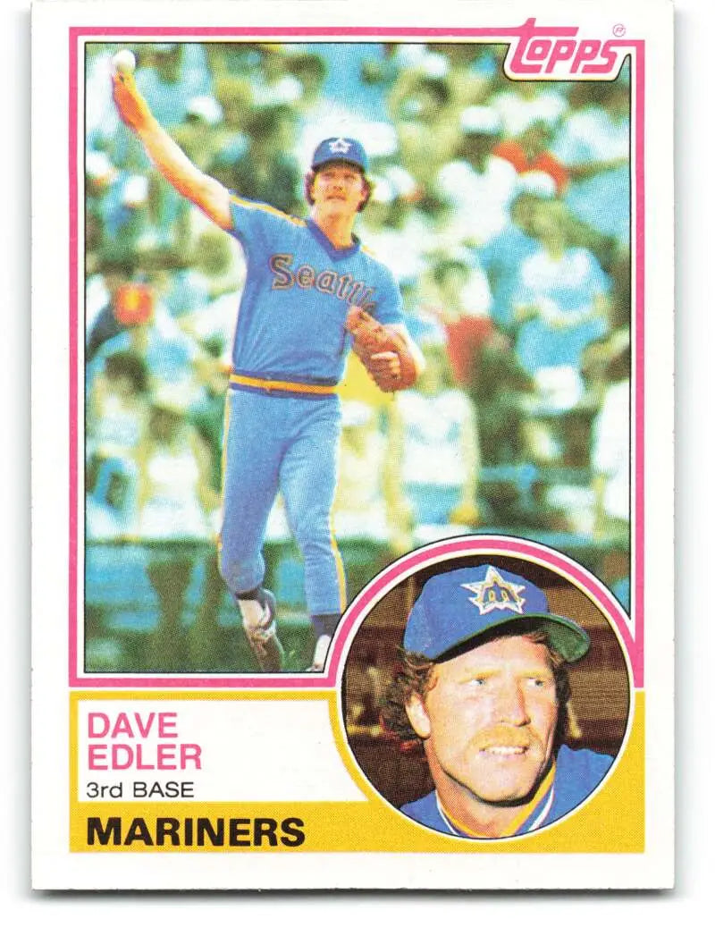 1983 Topps #622 Dave Edler EX Excellent Seattle Mariners Baseball Card - Baseball Card Single
