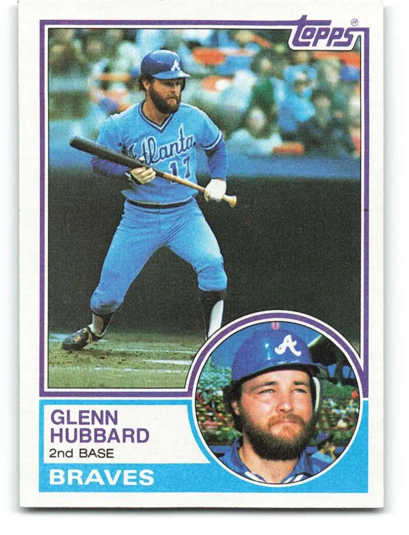 1983 Topps #624 Glenn Hubbard EX Excellent Atlanta Braves Baseball Card - Baseball Card Single