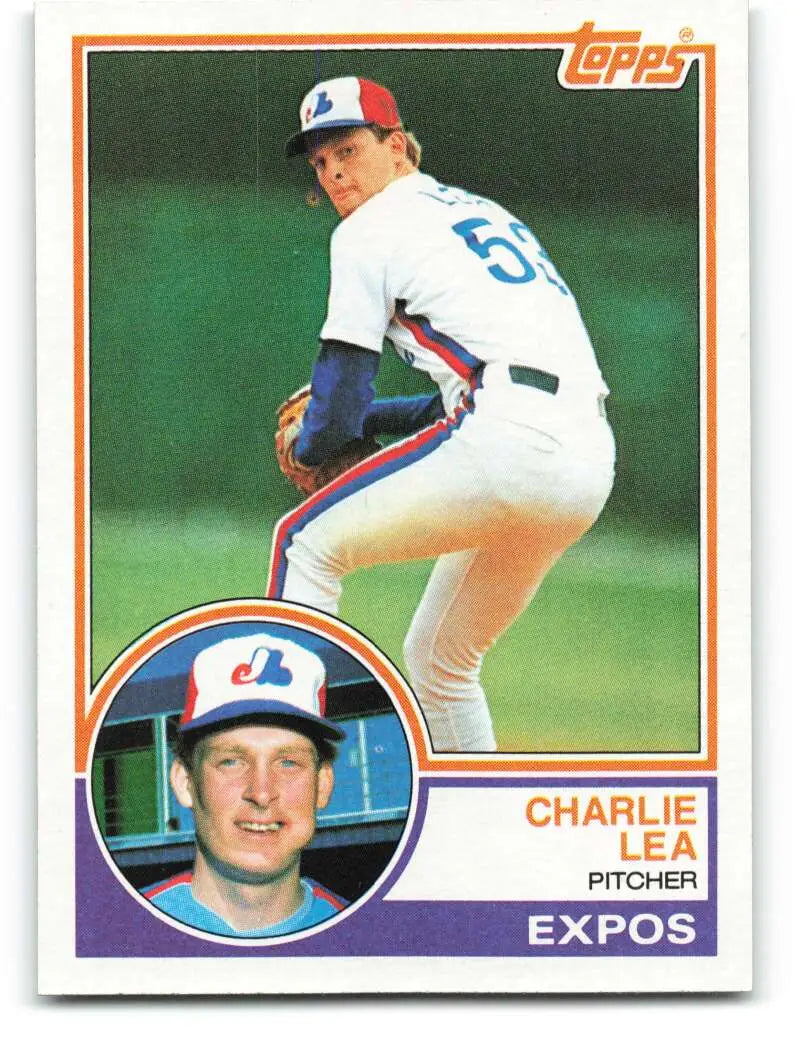 1983 Topps #629 Charlie Lea EX Excellent Montreal Expos Baseball Card - Baseball Card Single