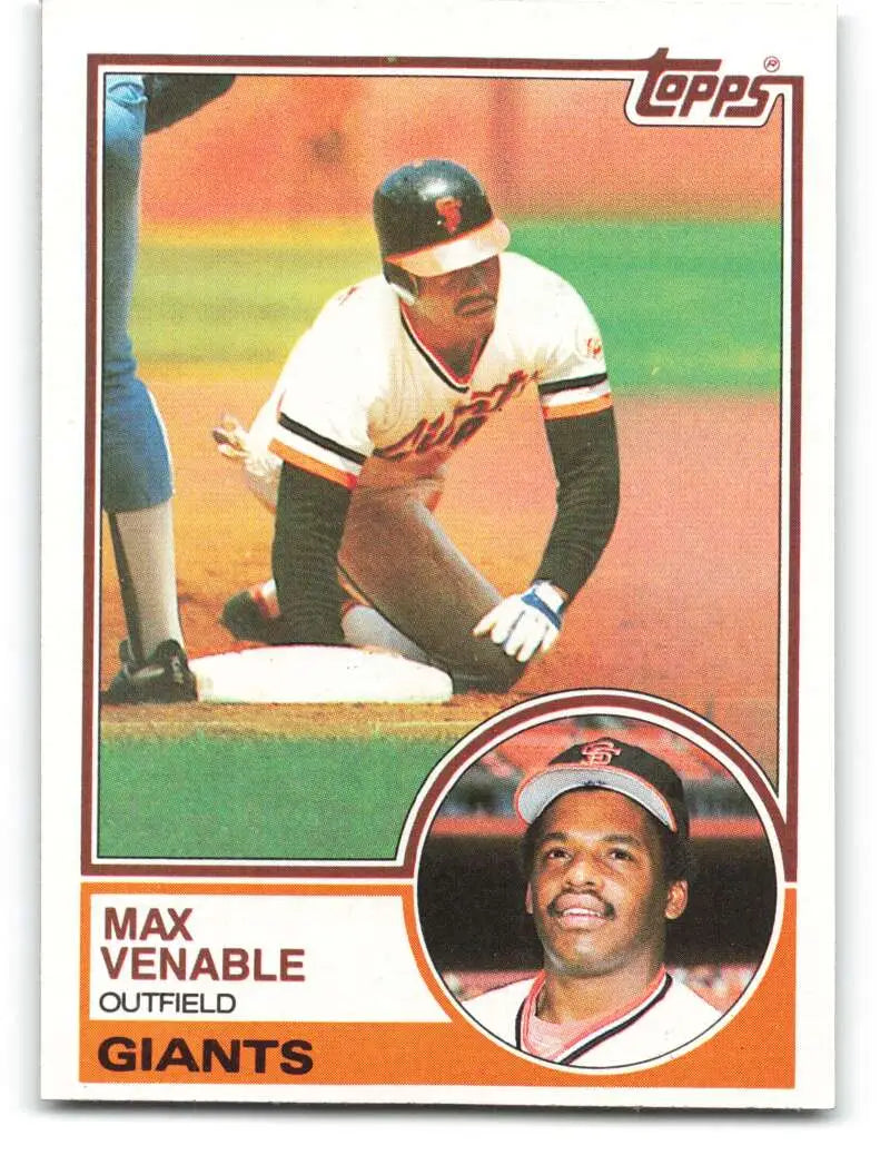 1983 Topps #634 Max Venable EX Excellent San Francisco Giants Baseball Card - Baseball Card Single