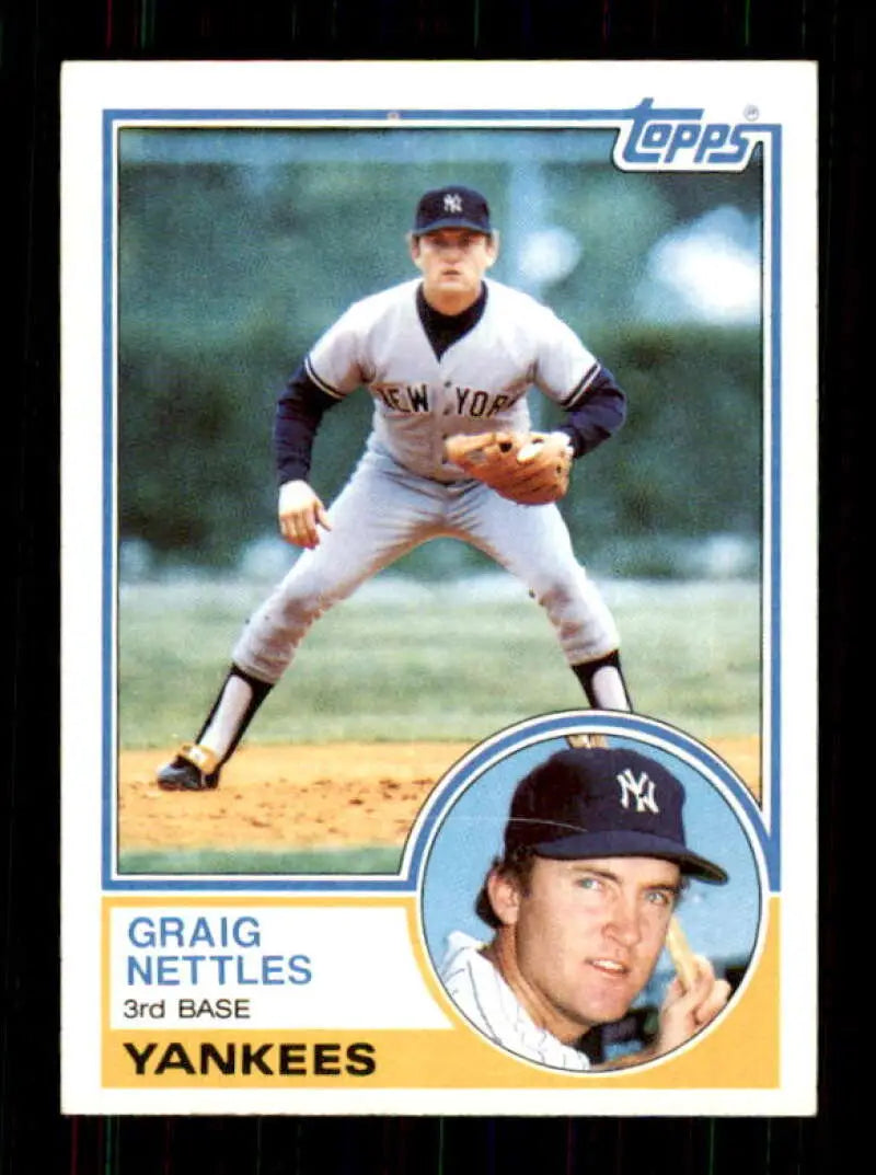 1983 Topps #635 Graig Nettles EX Excellent New York Yankees Baseball Card - Baseball Card Single