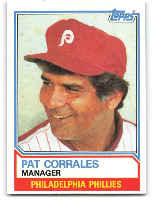 1983 Topps #637 Pat Corrales EX Excellent Philadelphia Phillies Baseball Card - Baseball Card Single