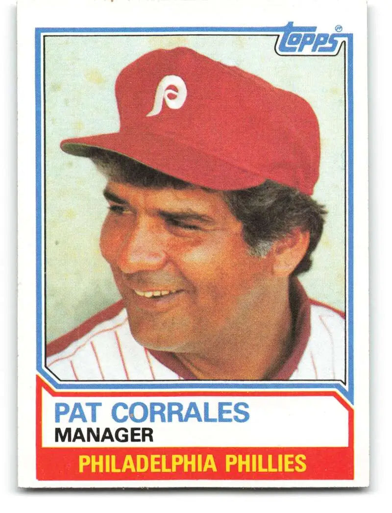 1983 Topps #637 Pat Corrales EX Excellent Philadelphia Phillies Baseball Card - Baseball Card Single