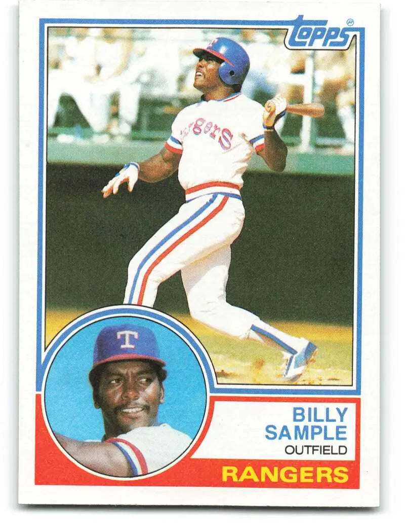 1983 Topps #641 Billy Sample EX Excellent Texas Rangers Baseball Card - Baseball Card Single
