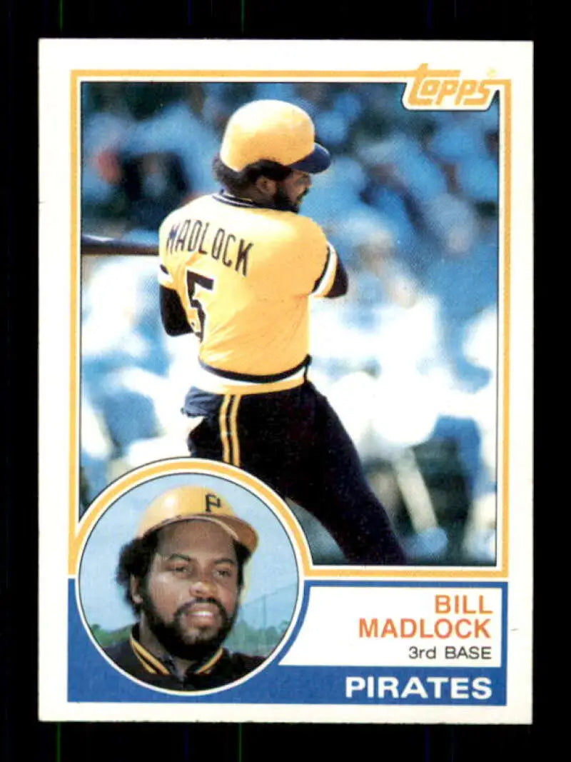 1983 Topps #645 Bill Madlock EX Excellent Pittsburgh Pirates Baseball Card - Baseball Card Single