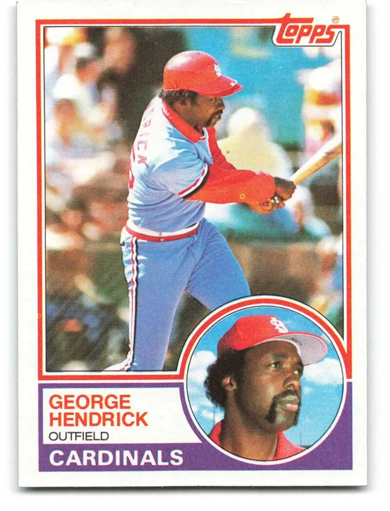 1983 Topps #650 George Hendrick EX Excellent St. Louis Cardinals Baseball Card - Baseball Card Single