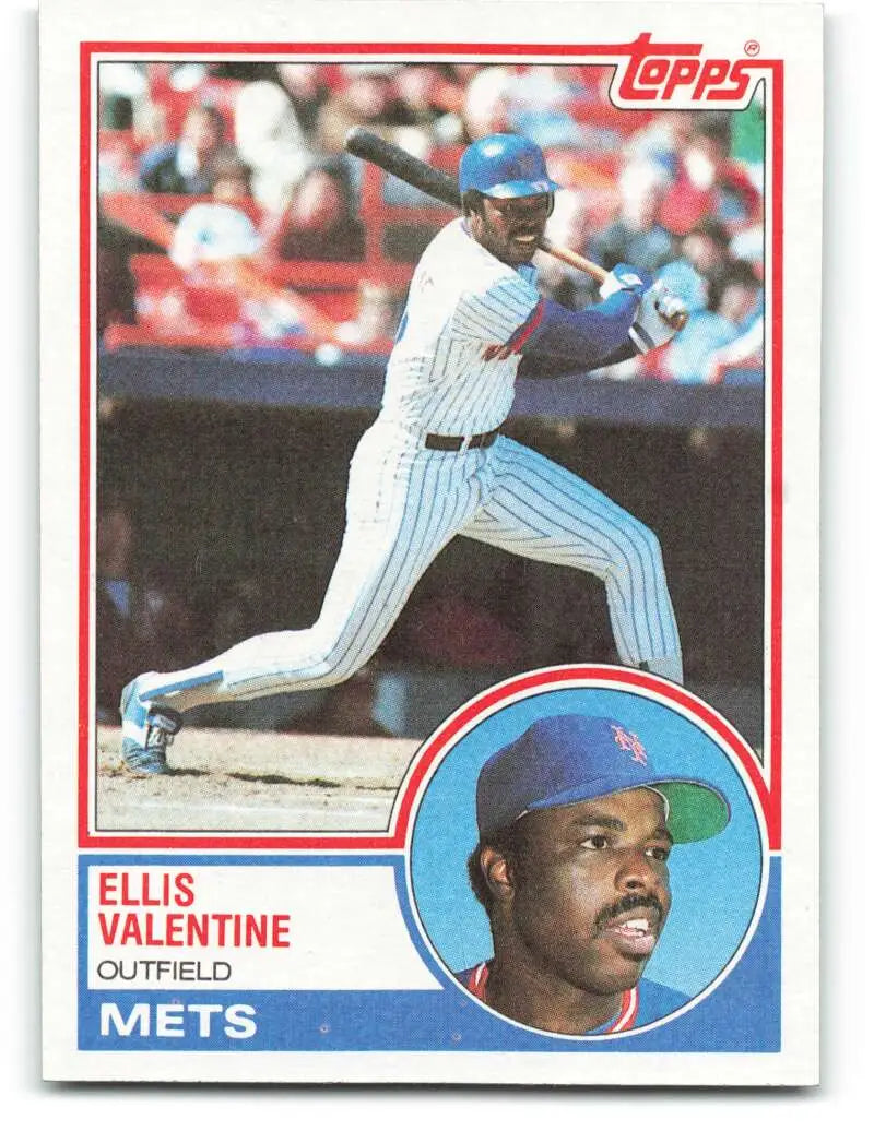 1983 Topps #653 Ellis Valentine EX Excellent New York Mets Baseball Card - Baseball Card Single