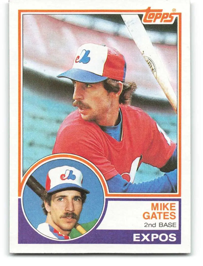 1983 Topps #657 Mike Gates EX Excellent RC Rookie Montreal Expos Baseball Card - Baseball Card Single