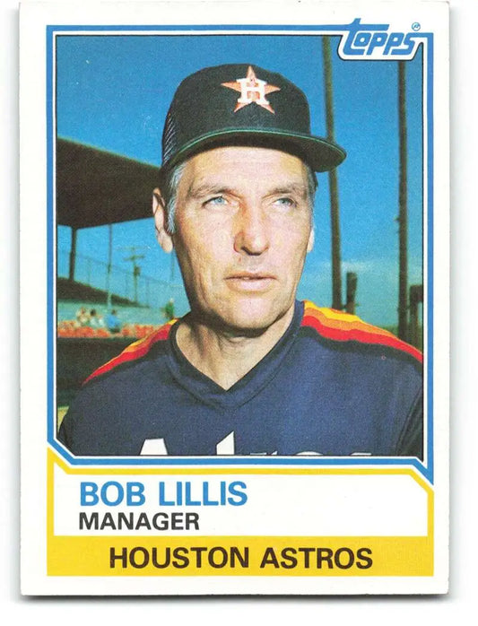 1983 Topps #66 Bob Lillis EX Excellent Houston Astros Baseball Card - Baseball Card Single