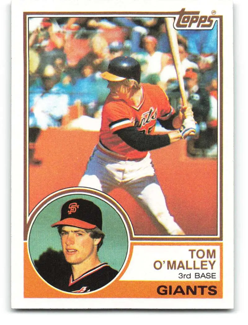 1983 Topps #663 Tom O’Malley EX Excellent RC Rookie San Francisco Giants Baseball Card - Baseball Card Single