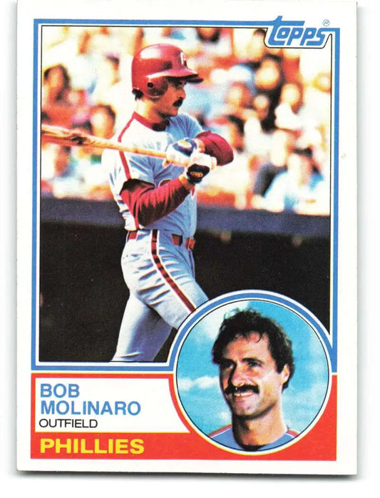 1983 Topps #664 Bob Molinaro EX Excellent Philadelphia Phillies Baseball Card - Baseball Card Single