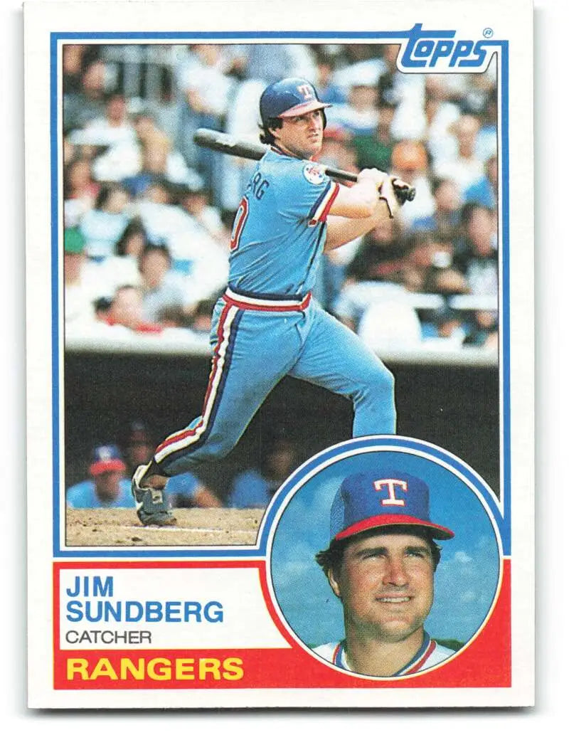 1983 Topps #665 Jim Sundberg EX Excellent Texas Rangers Baseball Card - Baseball Card Single