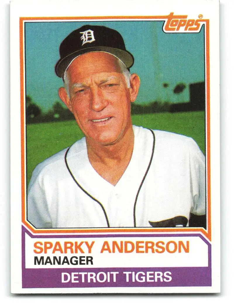 1983 Topps #666 Sparky Anderson EX Excellent Detroit Tigers Baseball Card - Baseball Card Single