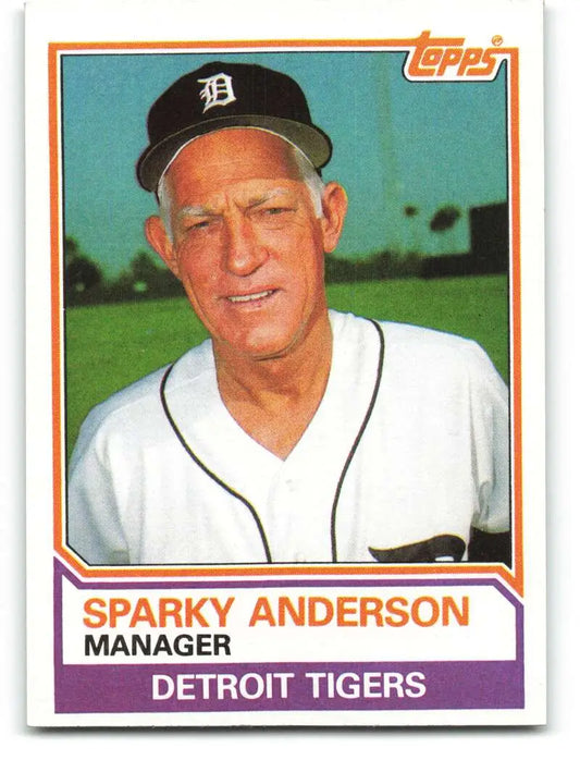 1983 Topps #666 Sparky Anderson EX Excellent Detroit Tigers Baseball Card - Baseball Card Single