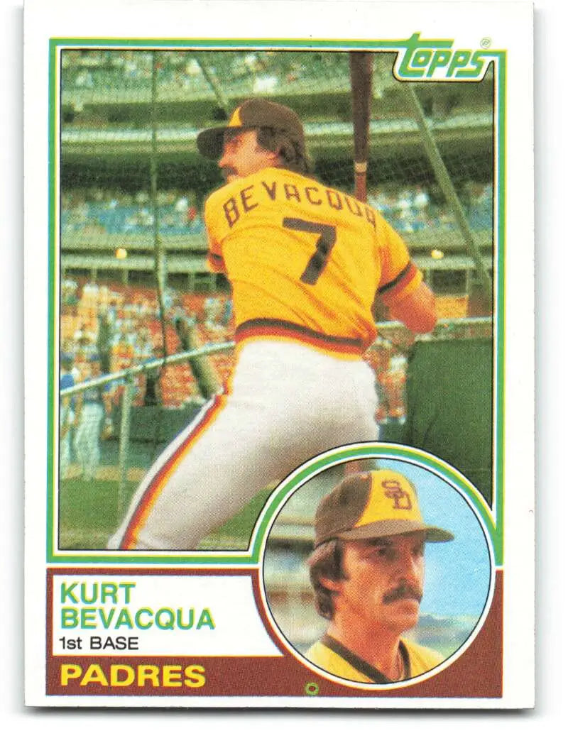 1983 Topps #674 Kurt Bevacqua EX Excellent San Diego Padres Baseball Card - Baseball Card Single