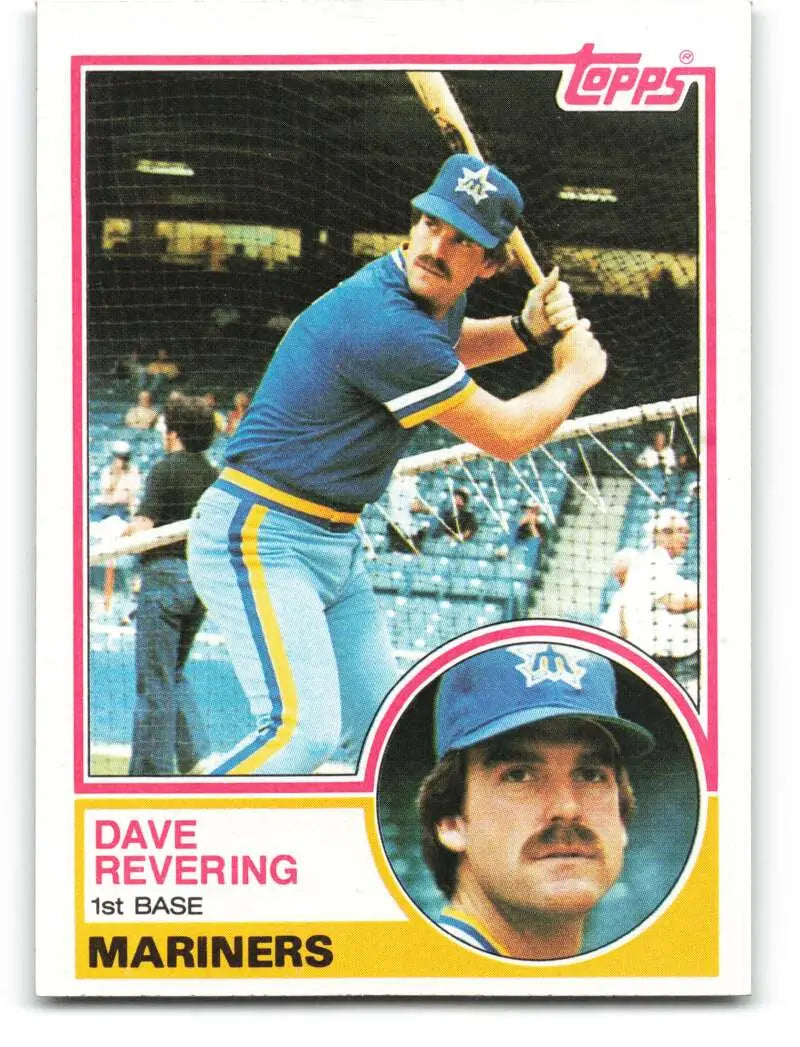 1983 Topps #677 Dave Revering EX Excellent Seattle Mariners Baseball Card - Baseball Card Single