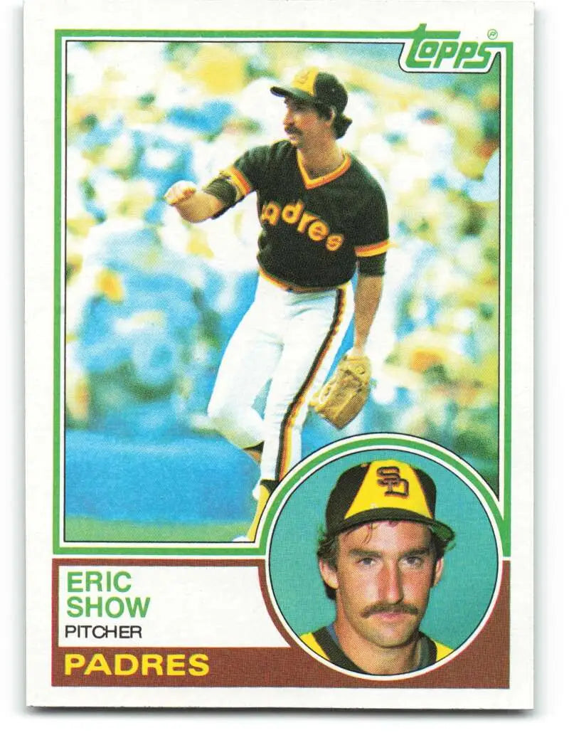 1983 Topps #68 Eric Show EX Excellent RC Rookie San Diego Padres Baseball Card - Baseball Card Single