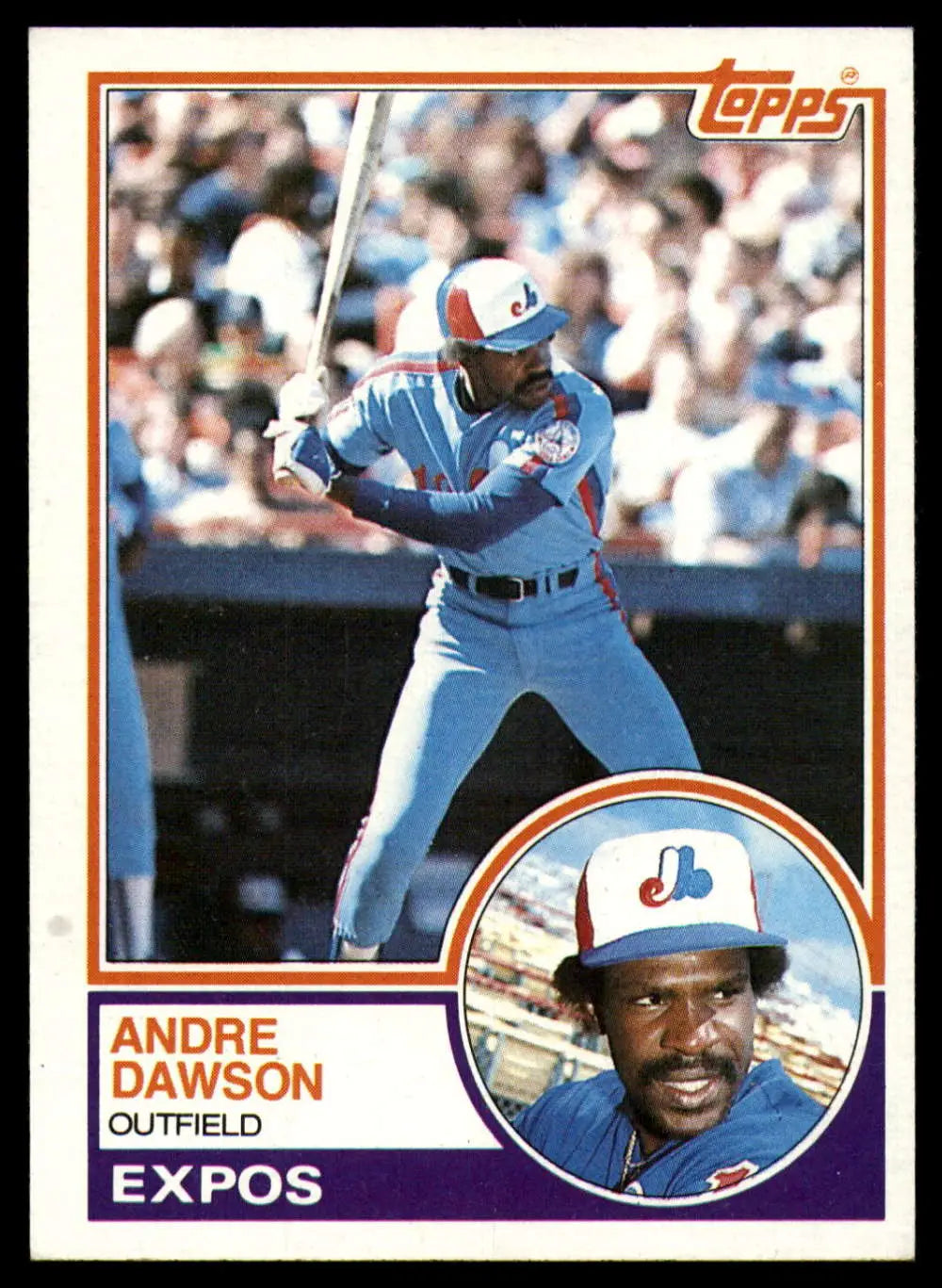 1983 Topps #680 Andre Dawson EX Excellent Montreal Expos Baseball Card - Baseball Card Single