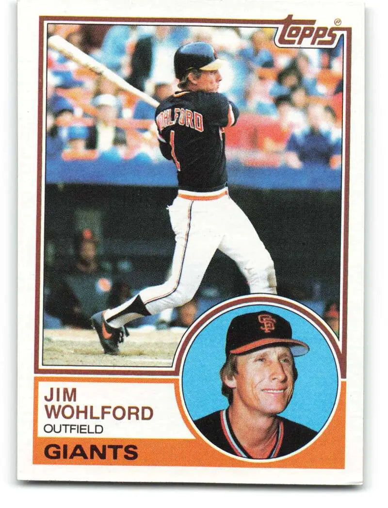 1983 Topps #688 Jim Wohlford EX Excellent San Francisco Giants Baseball Card - Baseball Card Single