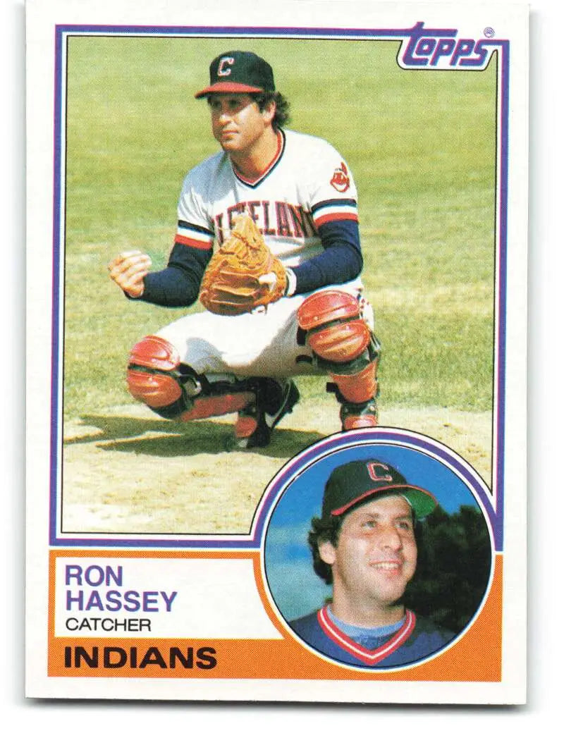 1983 Topps #689 Ron Hassey EX Excellent Cleveland Indians Baseball Card - Baseball Card Single