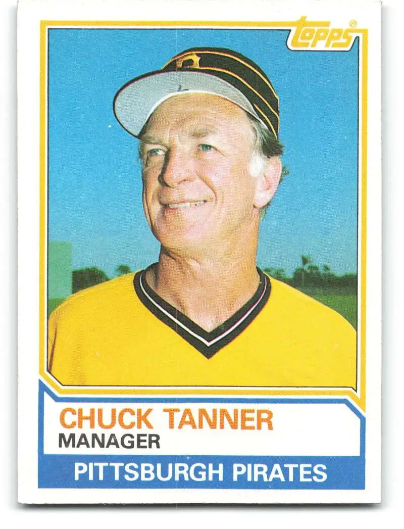 1983 Topps #696 Chuck Tanner EX Excellent Pittsburgh Pirates Baseball Card - Baseball Card Single