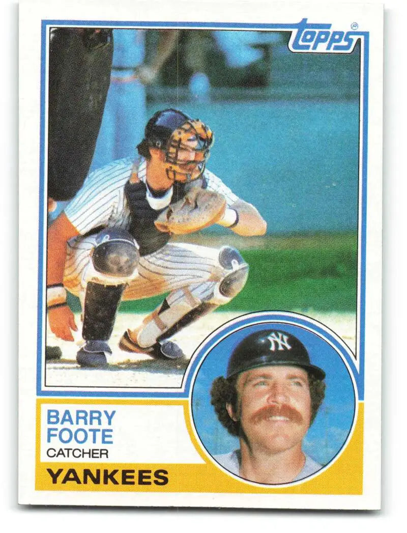 1983 Topps #697 Barry Foote EX Excellent New York Yankees Baseball Card - Baseball Card Single