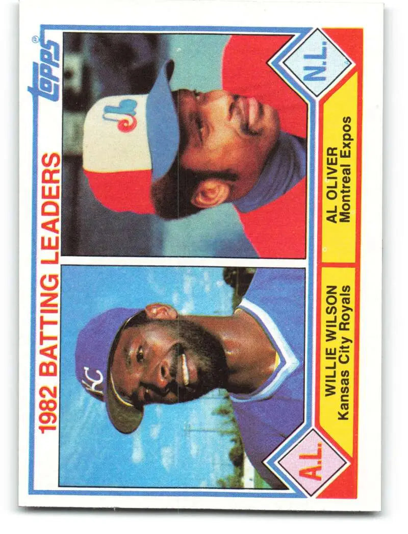 1983 Topps #701 Willie Wilson/Al Oliver EX Excellent Kansas City Royals/Montreal Expos Baseball Card - Baseball Card