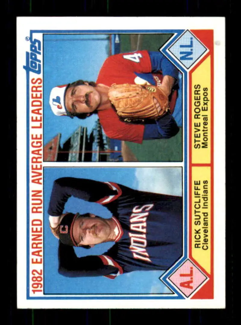 1983 Topps #707 Rick Sutcliffe/Steve Rogers EX Excellent Cleveland Indians/Montreal Expos Baseball Card - Baseball Card
