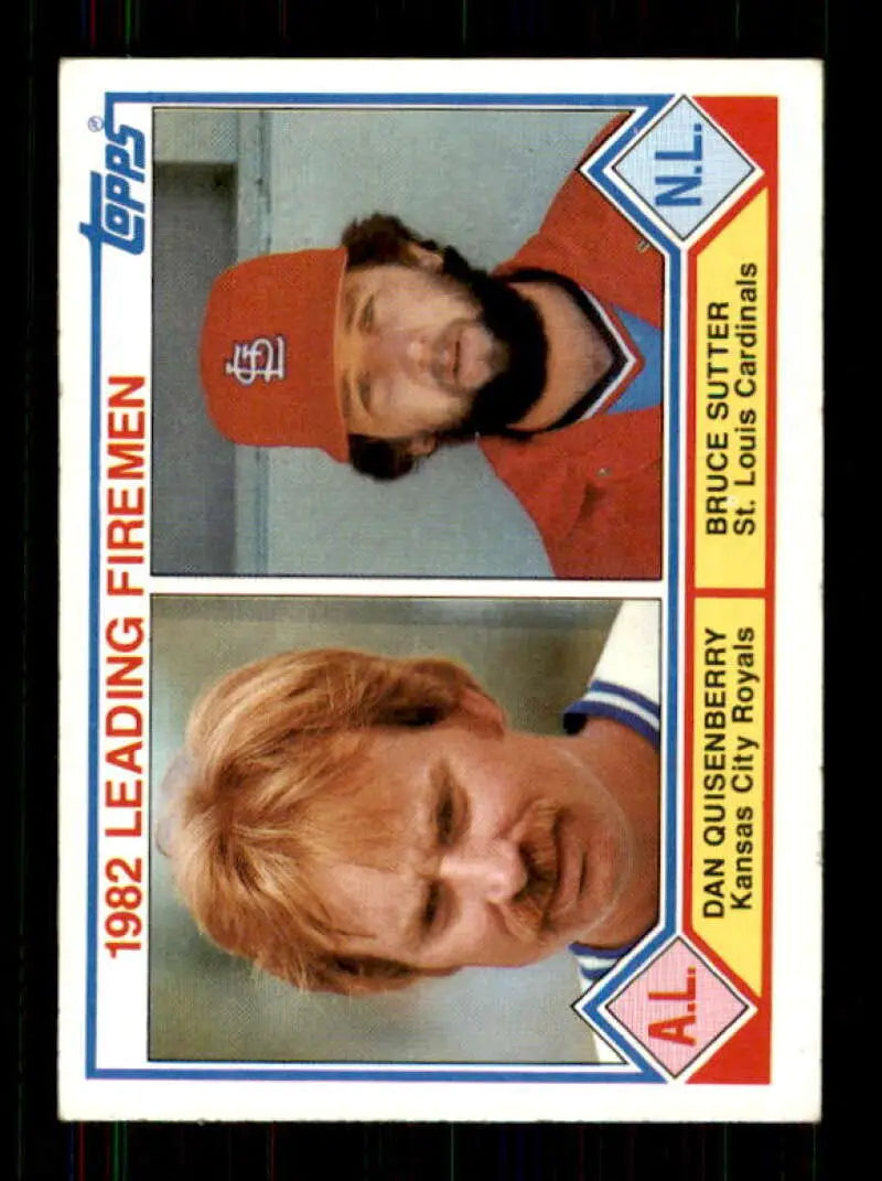 1983 Topps #708 Dan Quisenberry/Bruce Sutter EX Excellent Kansas City Royals/St. Louis Cardinals Baseball Card
