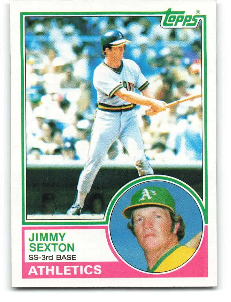 1983 Topps #709 Jimmy Sexton EX Excellent Oakland Athletics Baseball Card - Baseball Card Single