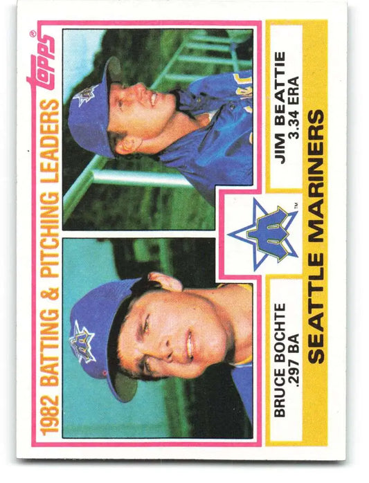 1983 Topps #711 Bruce Bochte/Jim Beattie EX Excellent Seattle Mariners Baseball Card - Baseball Card Single