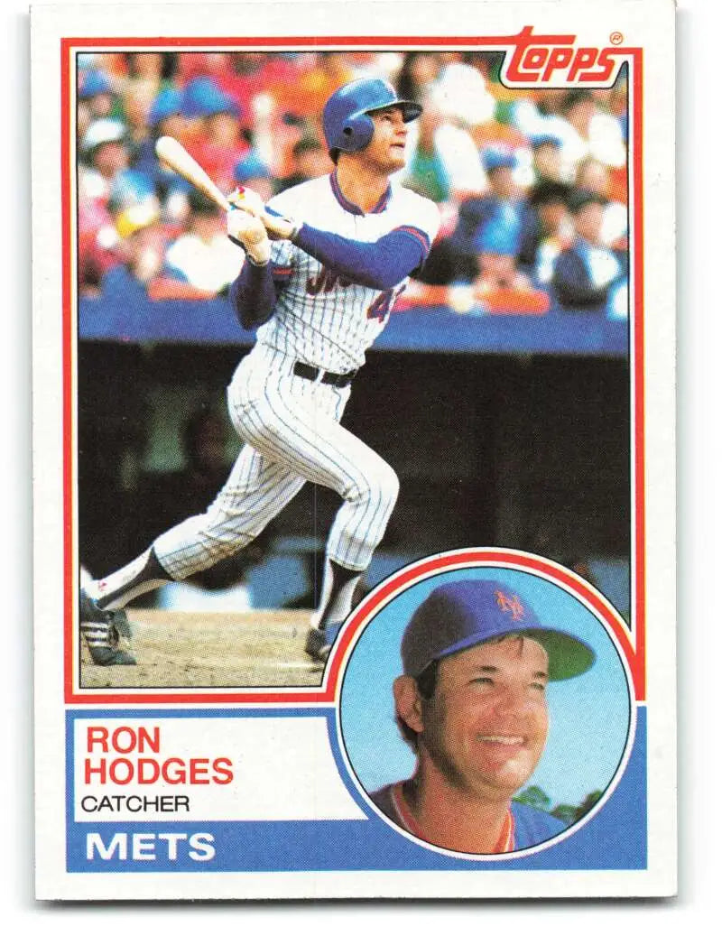 1983 Topps #713 Ron Hodges EX Excellent New York Mets Baseball Card - Baseball Card Single