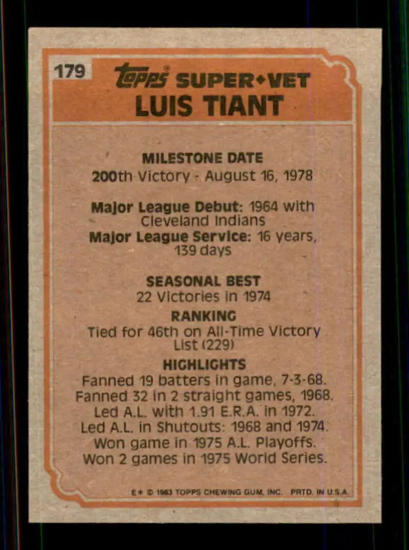 1983 Topps #716 Tony Perez EX Excellent Cincinnati Reds/Boston Red Sox Baseball Card - Baseball Card Single