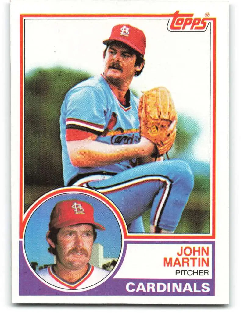 1983 Topps #721 John Martin EX Excellent St. Louis Cardinals Baseball Card - Baseball Card Single