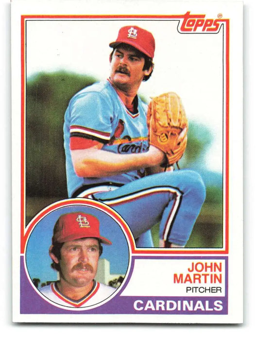 1983 Topps #721 John Martin EX Excellent St. Louis Cardinals Baseball Card - Baseball Card Single