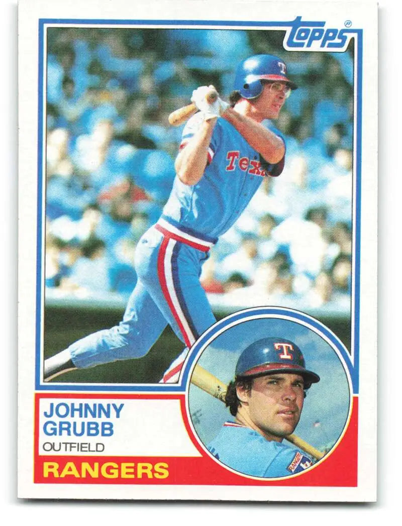 1983 Topps #724 Johnny Grubb EX Excellent Texas Rangers Baseball Card - Baseball Card Single