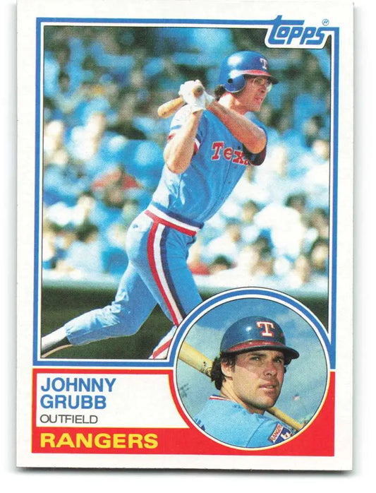 1983 Topps #724 Johnny Grubb EX Excellent Texas Rangers Baseball Card - Baseball Card Single