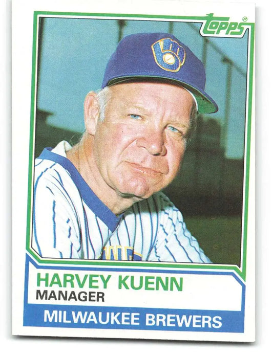 1983 Topps #726 Harvey Kuenn EX Excellent Milwaukee Brewers Baseball Card - Baseball Card Single