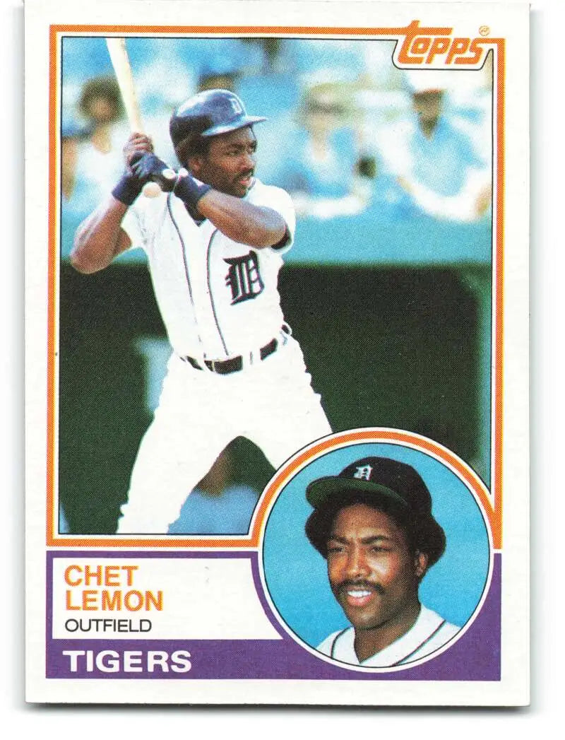 1983 Topps #727 Chet Lemon EX Excellent Detroit Tigers Baseball Card - Baseball Card Single