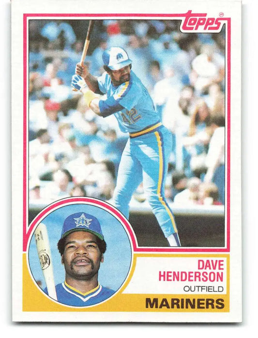 1983 Topps #732 Dave Henderson EX Excellent Seattle Mariners Baseball Card - Baseball Card Single