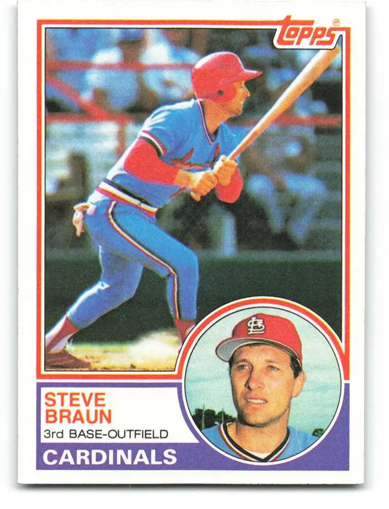 1983 Topps #734 Steve Braun EX Excellent St. Louis Cardinals Baseball Card - Baseball Card Single