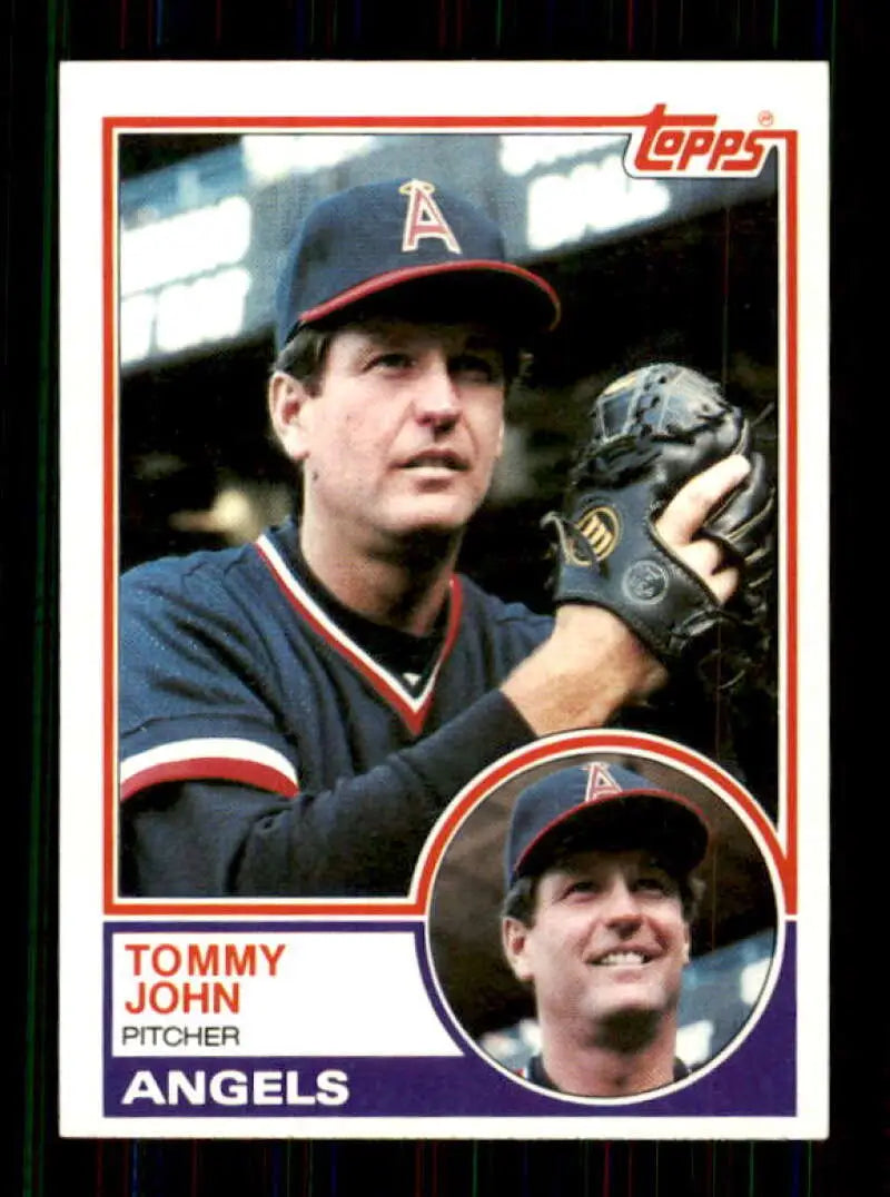 1983 Topps #736 Tommy John EX Excellent Cleveland Indians/California Angels Baseball Card - Baseball Card Single